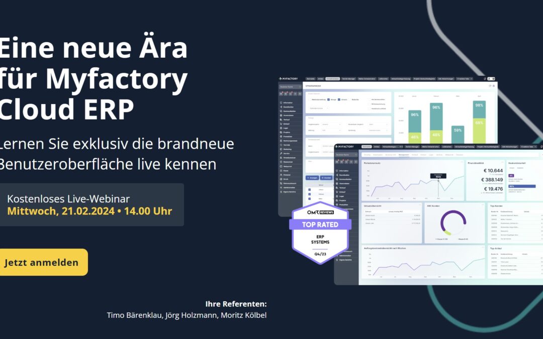 Myfactory erhält neue Benutzeroberfläche