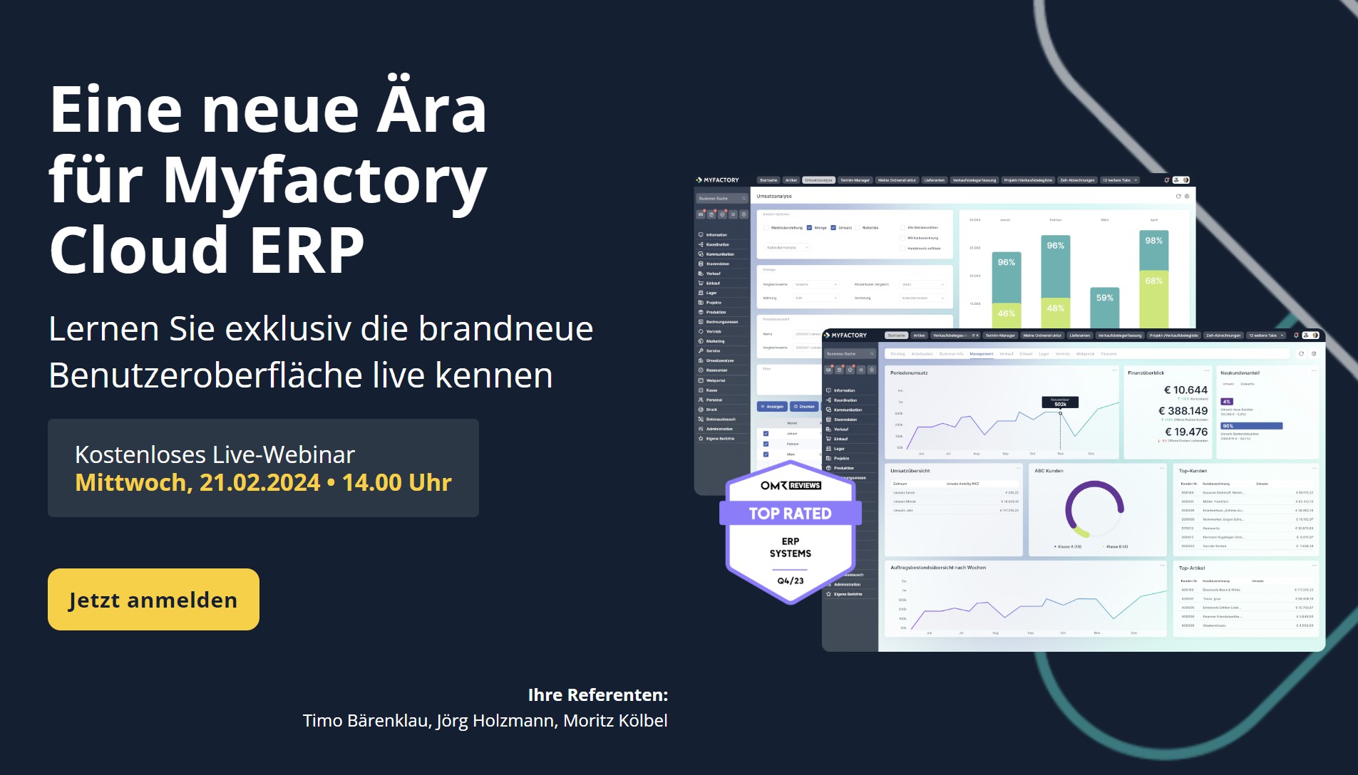 myfactory neue Benutzeroberfläche